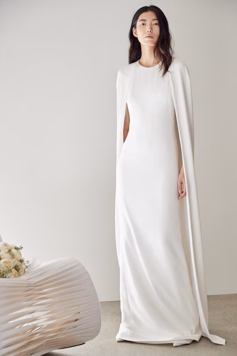 Stella McCartney Violet Cape Sheath Gown