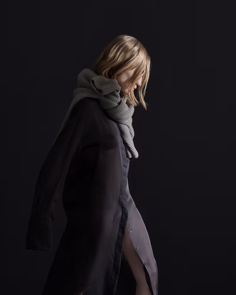 The Row Black Silk Organza Siena Dress