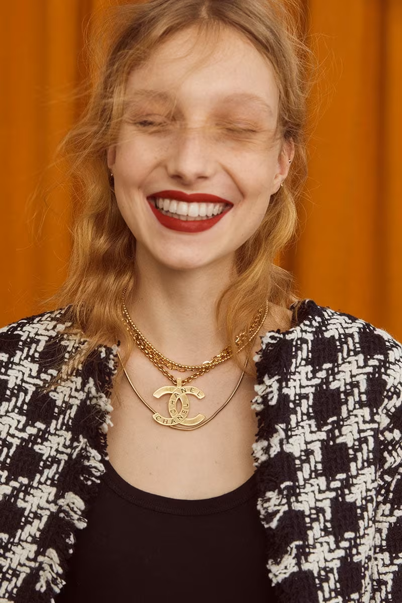 What Goes Around Comes Around Chanel Gold CC Pendant Necklace