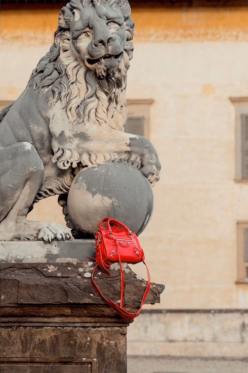 Balenciaga Mini Classic City Leather Bag in Red