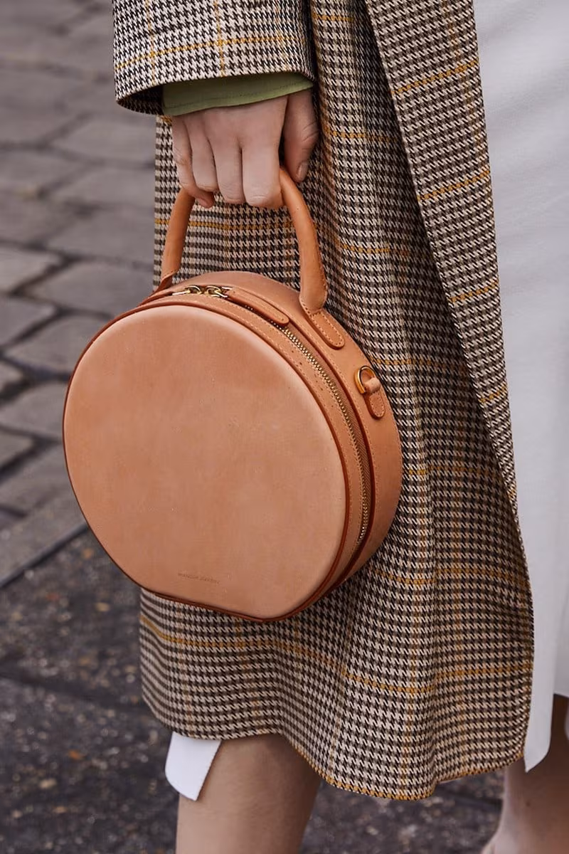 Mansur Gavriel Vegetable-tanned Leather Circle Crossbody Bag