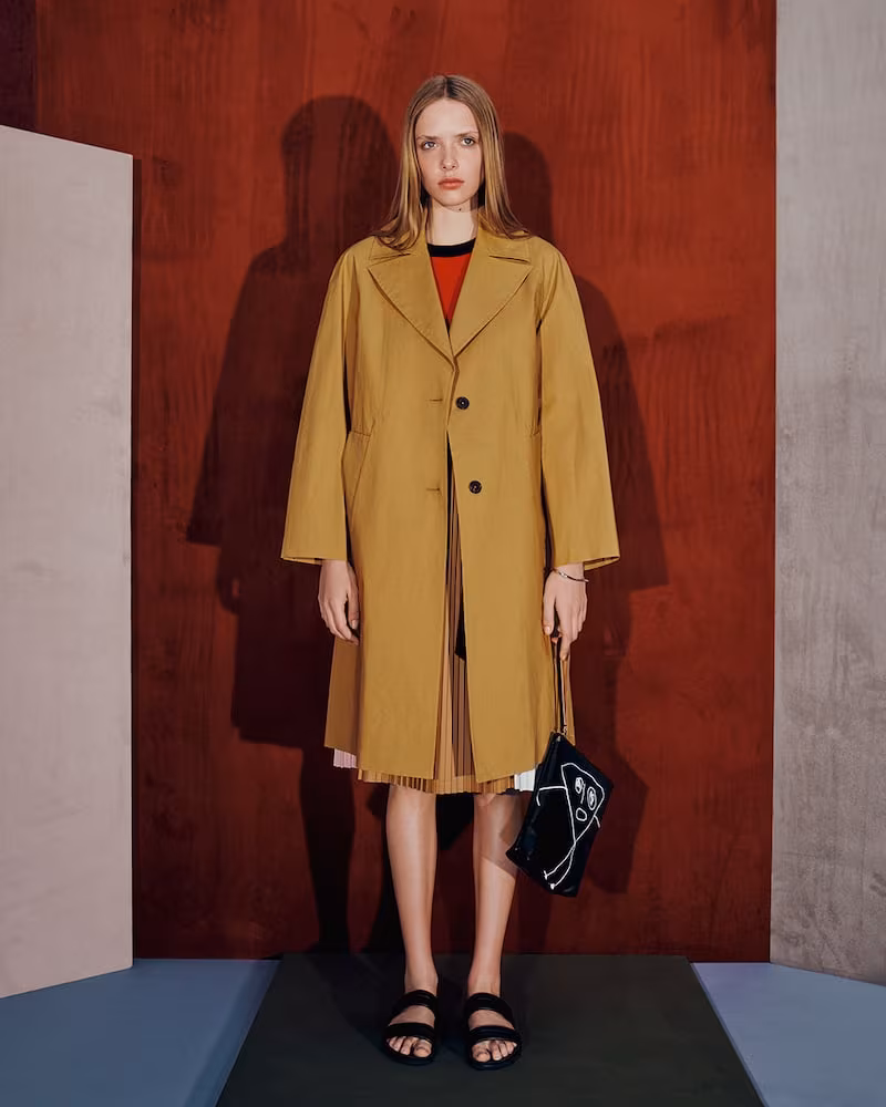 PLAN C Cotton Long Mackintosh Coat