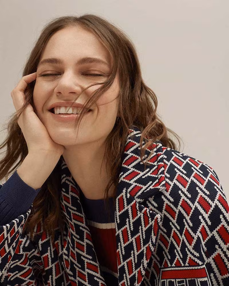 Prada Oversized Houndstooth-Jacquard Jacket