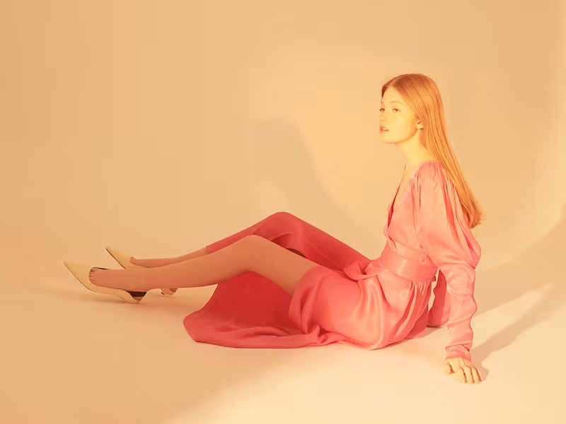 Rotate Robe Viscose Satin Maxi Dress