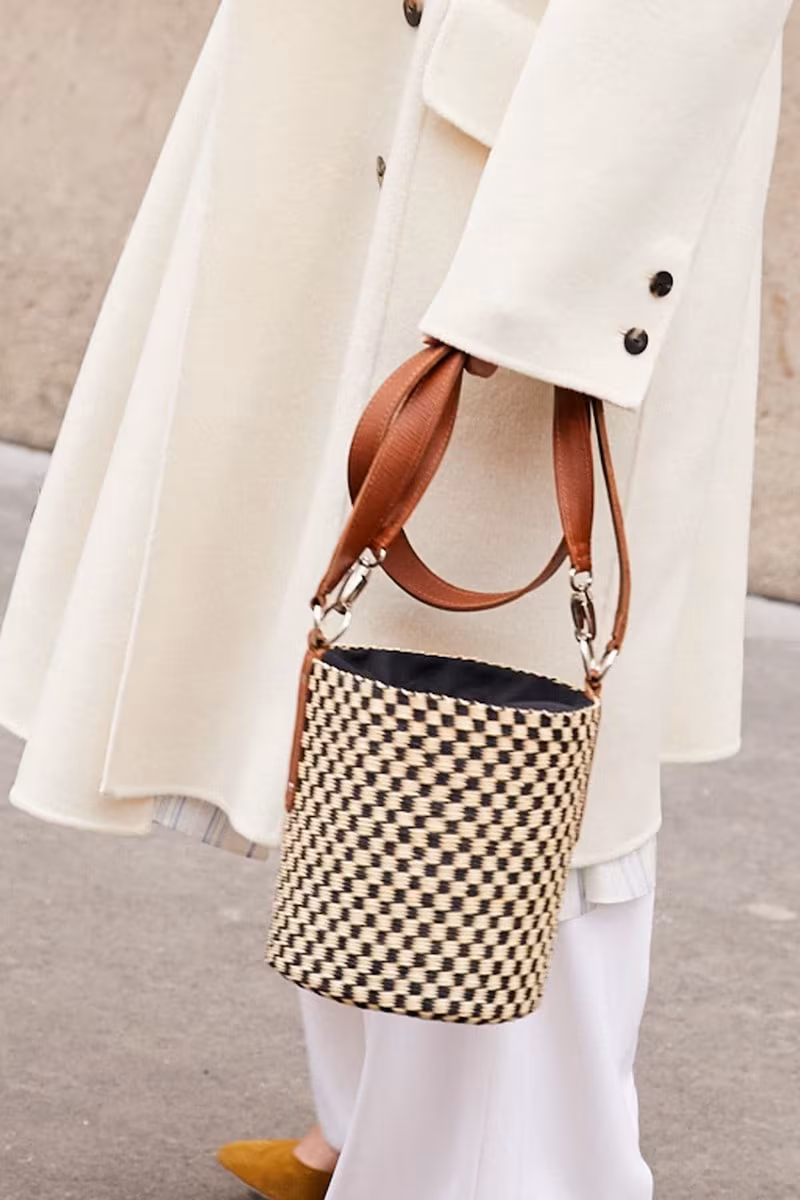 Sensi Studio Bucket Bag Worn On The Shoulder