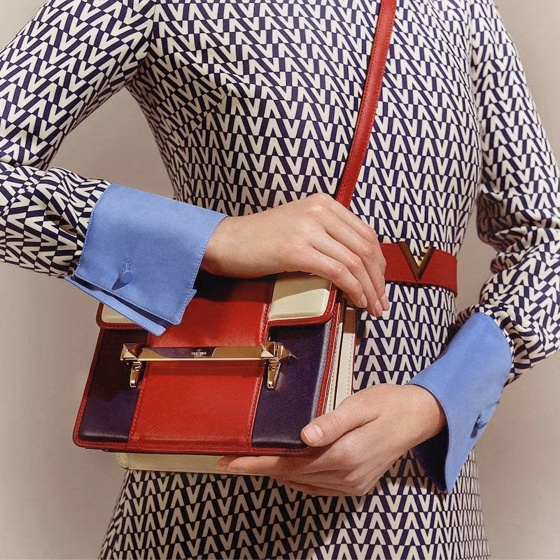 Valentino Uptown Small Leather Cross-Body Bag