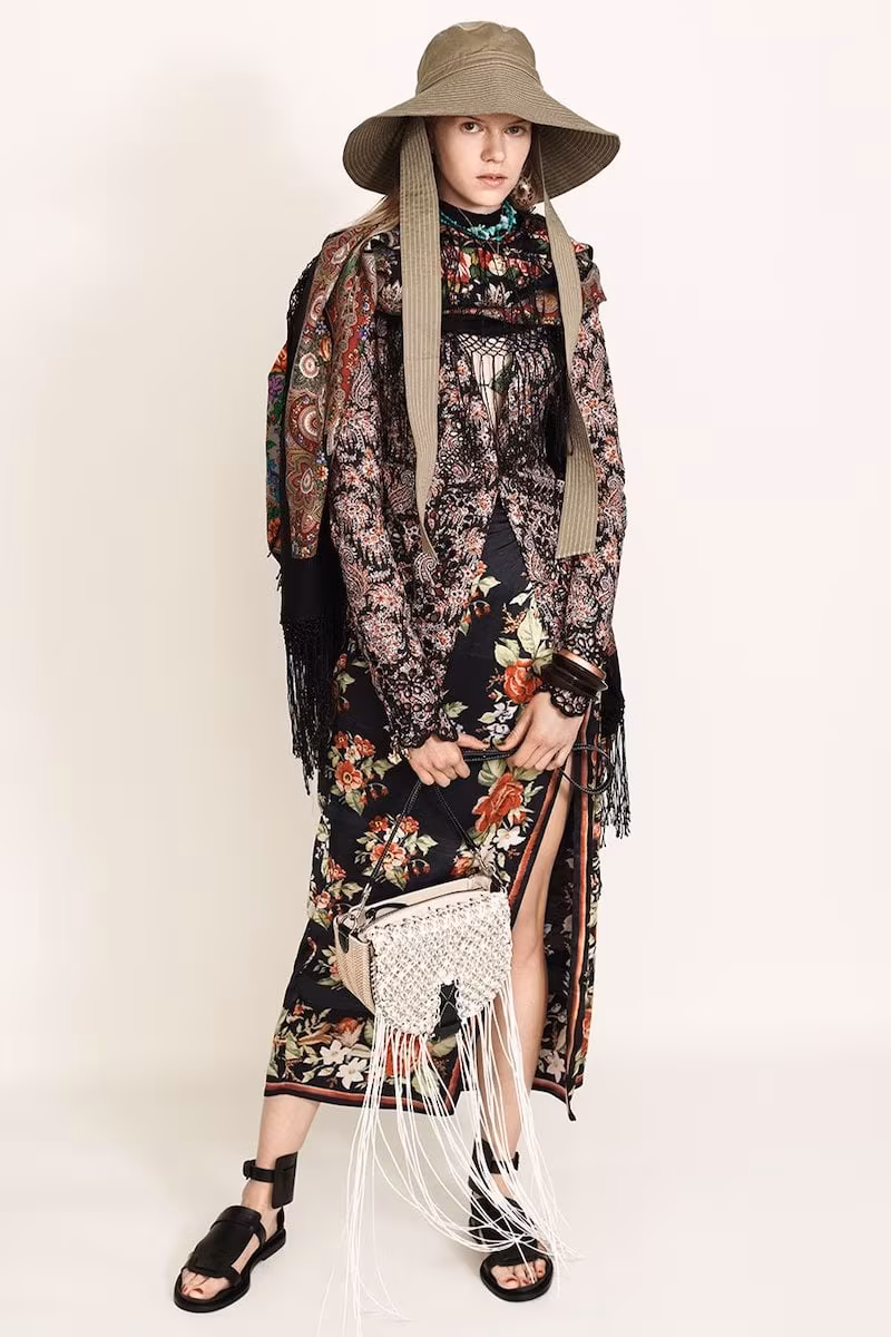 Vetements Tassel-Trimmed Hooded Double-Scarf Midi Dress