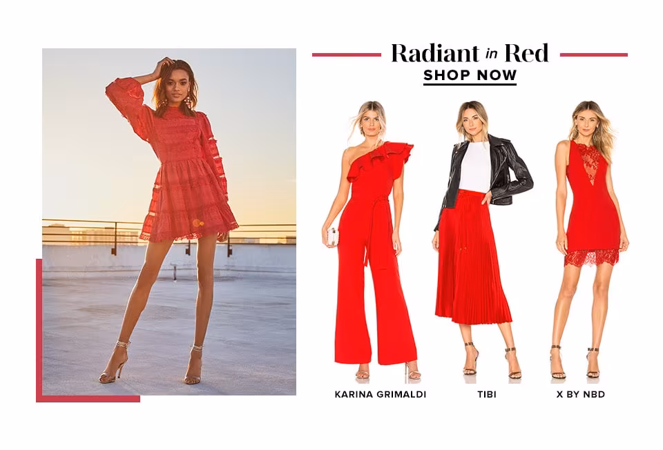 Radiant in Red. Shop Now.