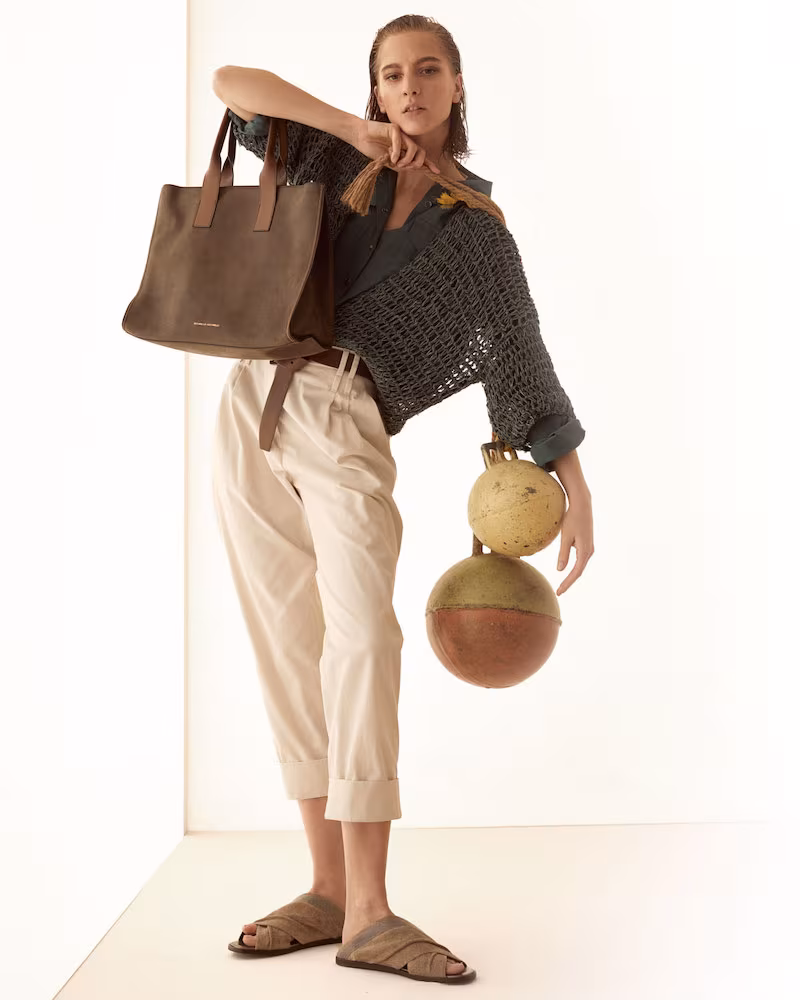 Brunello Cucinelli Sequin Net-Knit Belted Cardigan
