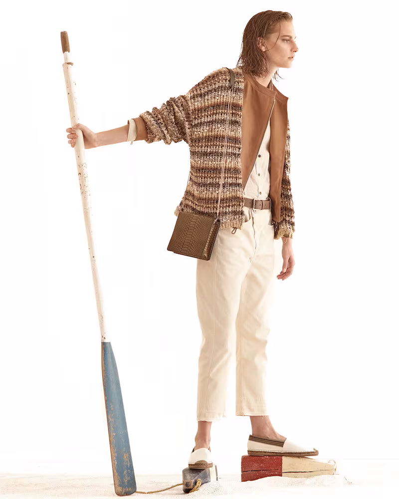 Brunello Cucinelli Zip-Front Napa Leather Jacket