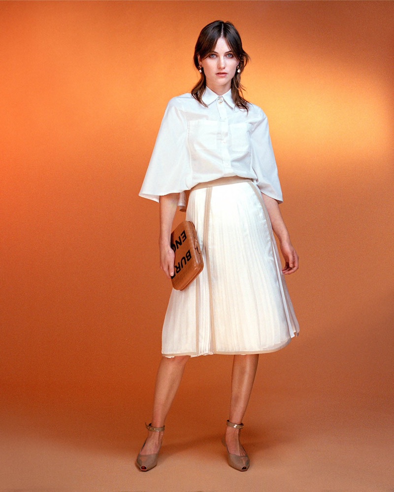 Burberry Silk Organza Layered Skirt