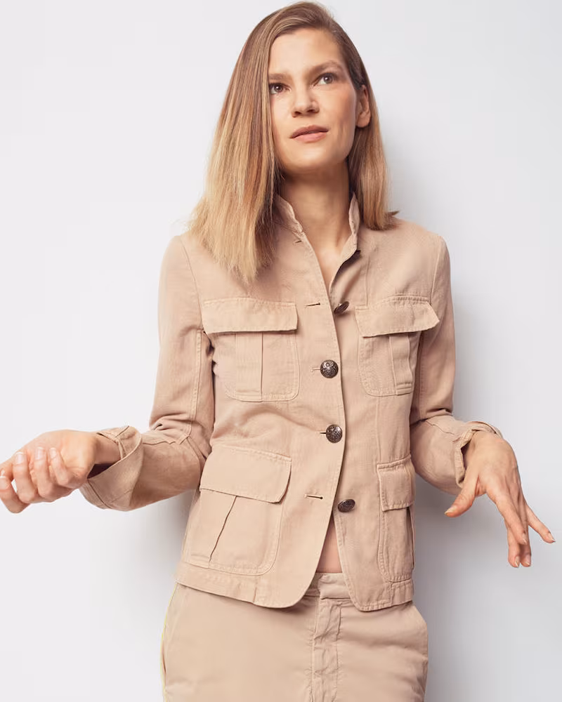 Nili Lotan Cambre Cotton-Linen Field Jacket