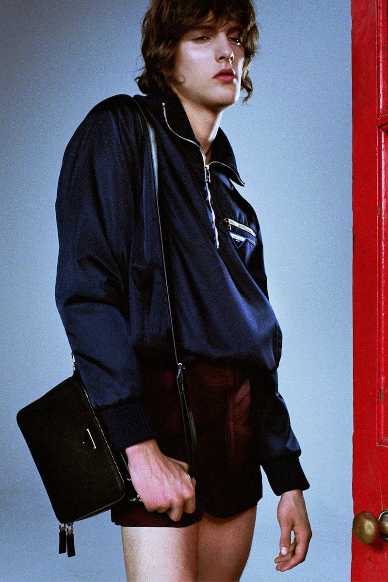 Prada Detachable-Sleeve Zip-Through Nylon Jacket