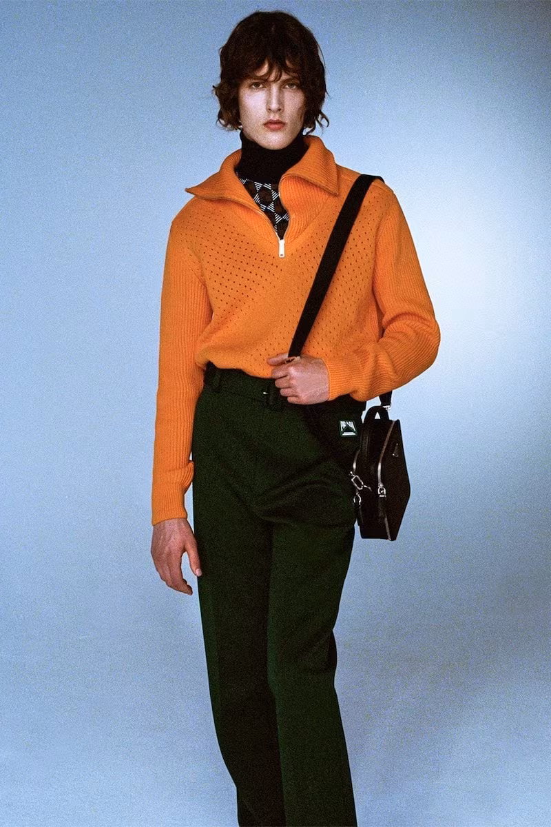 Prada Half-Zip Cotton Sweater