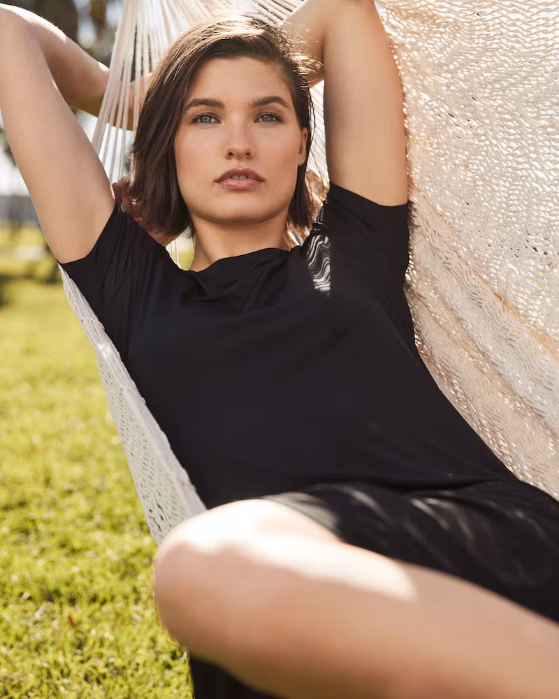 Theory Boat-Neck Short-Sleeve Dress