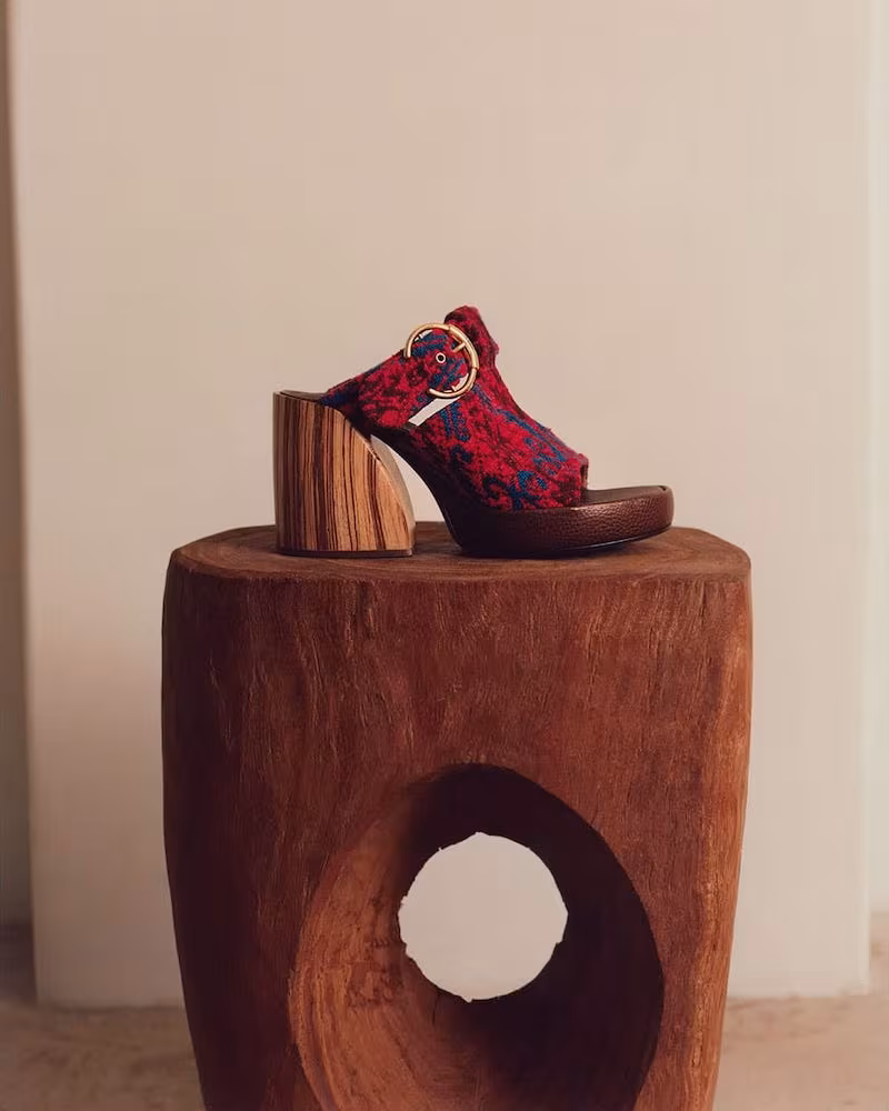 Chloé Tapestry Platform Sandals