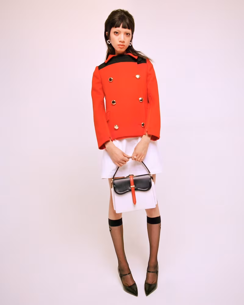Prada Extended-Tab Wool Twill Jacket