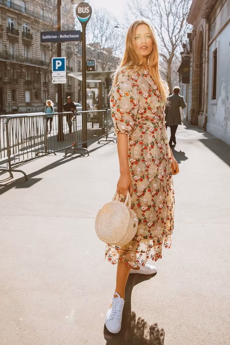 Simone Rocha Floral Print Dress