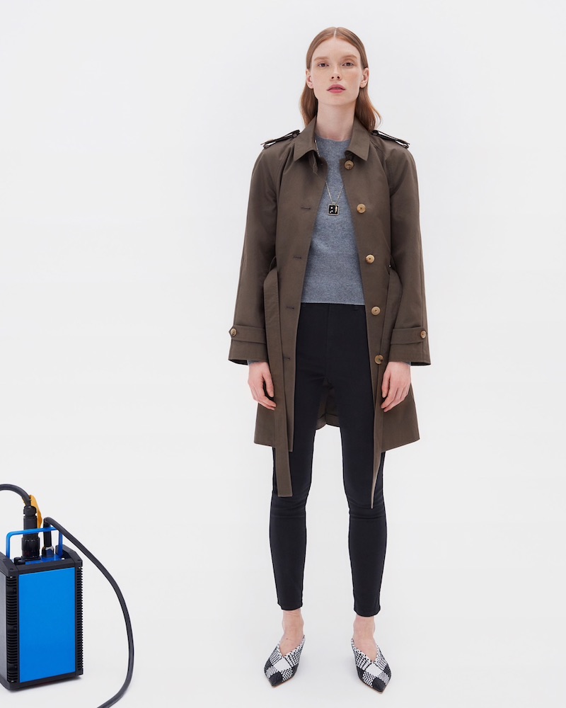 Barneys New York Cotton-Blend Canvas Belted Trench Coat