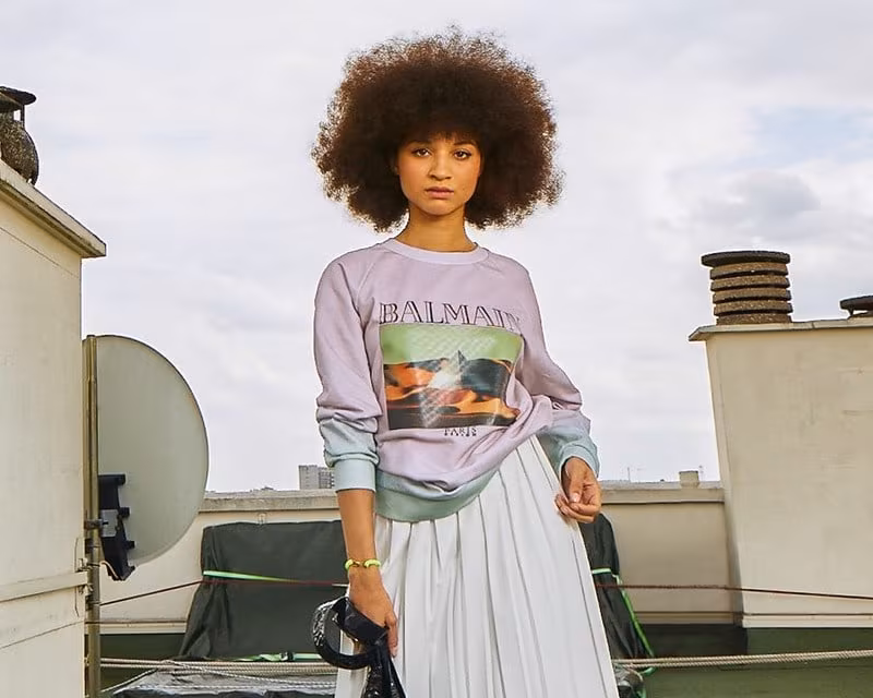 Balmain Pyramid Print Sweatshirt