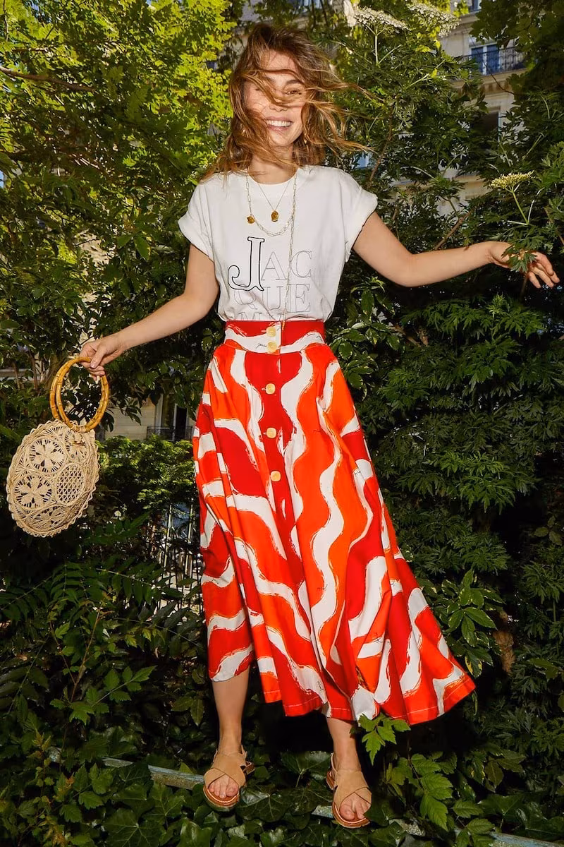 Jour/Né Tie-dye Midi Skirt