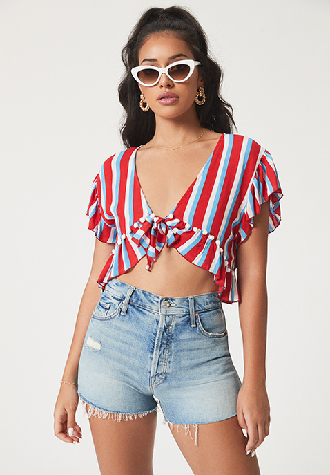Lovers + Friends Waves For Days Crop Top