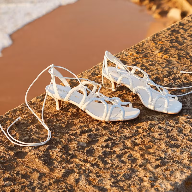 Zimmermann Scallop Kitten Heel Sandals