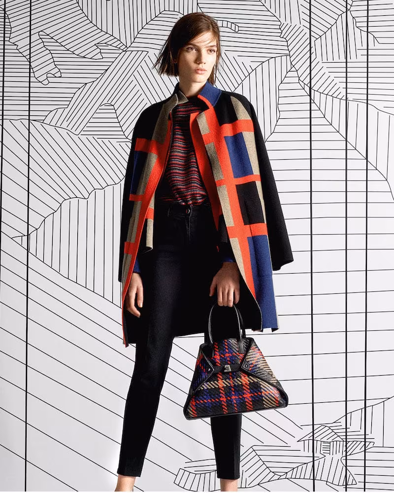 Akris Cashmere Double-Face Wool Jacquard Coat