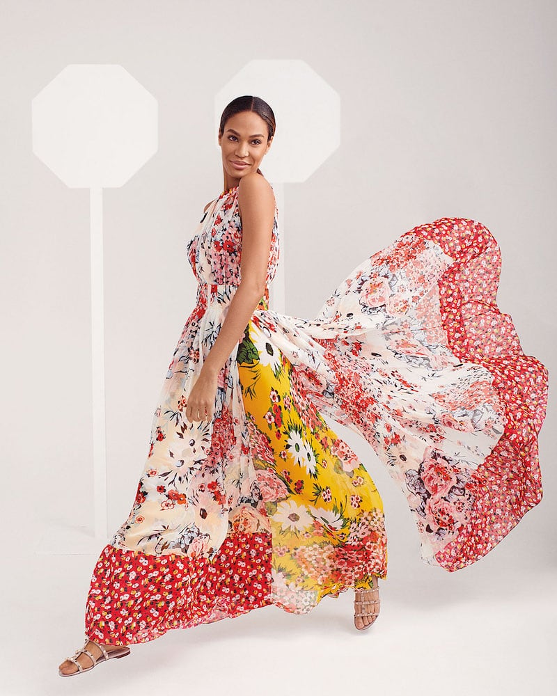 Carolina Herrera Floral-Print Gathered Silk Floor Gown