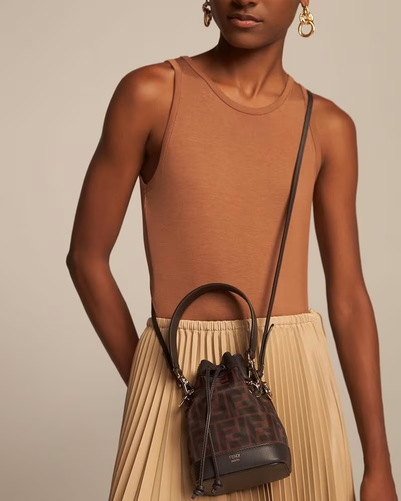 Fendi Mon Trésor Mini Mesh & Leather Cross-Body Bag