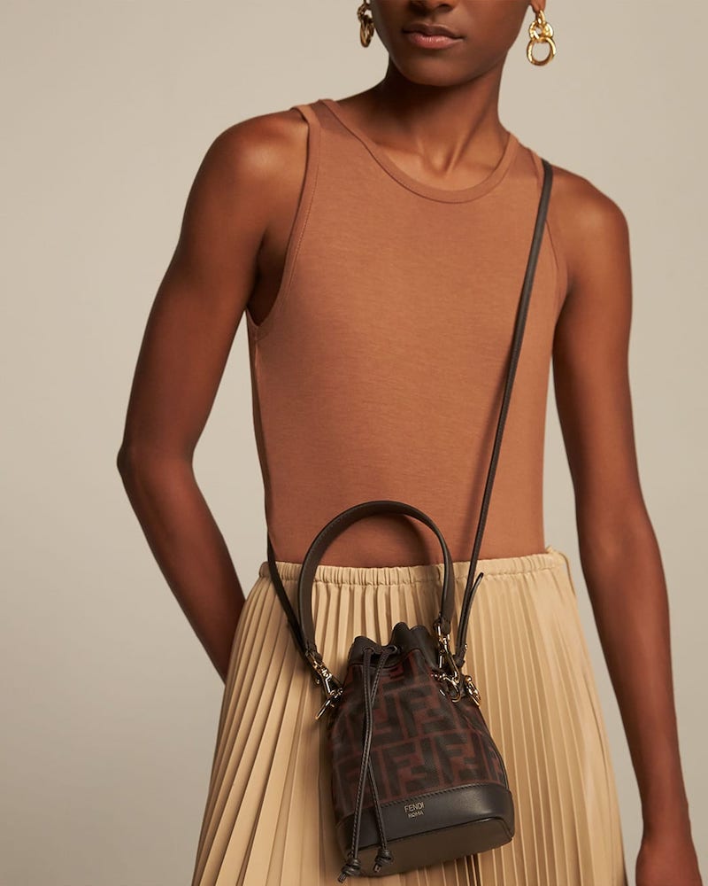 Fendi Mon Trésor Mini Mesh & Leather Cross-Body Bag