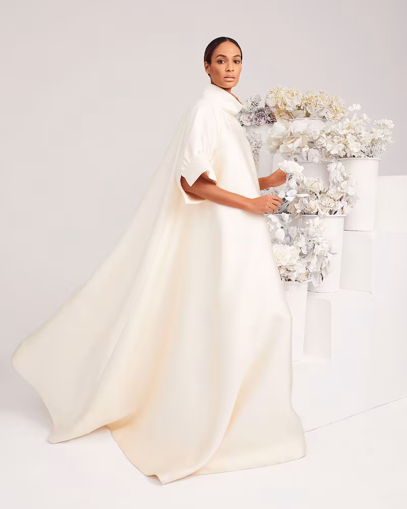 The ROW Alba Mock-Neck Silk Gown