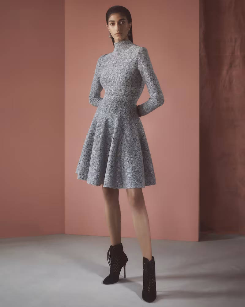 Alaïa Jacquard Flared Dress