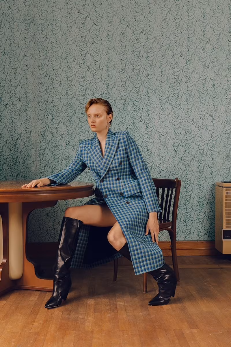 Balenciaga 3d Wool Tweed Coat