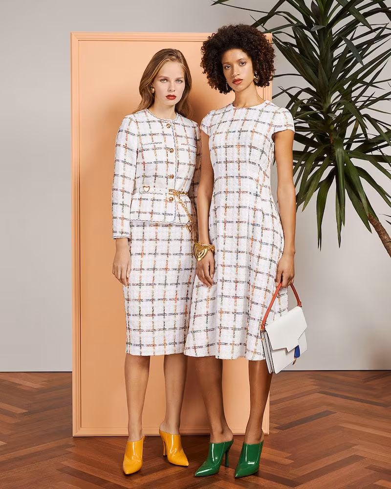 Escada Windowpane Tweed Jacket
