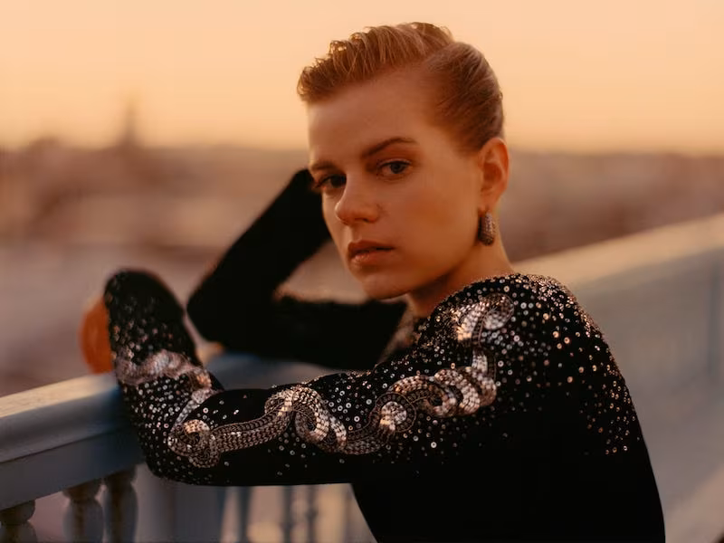 Givenchy Snake Crystal and Sequinned Wool Gown