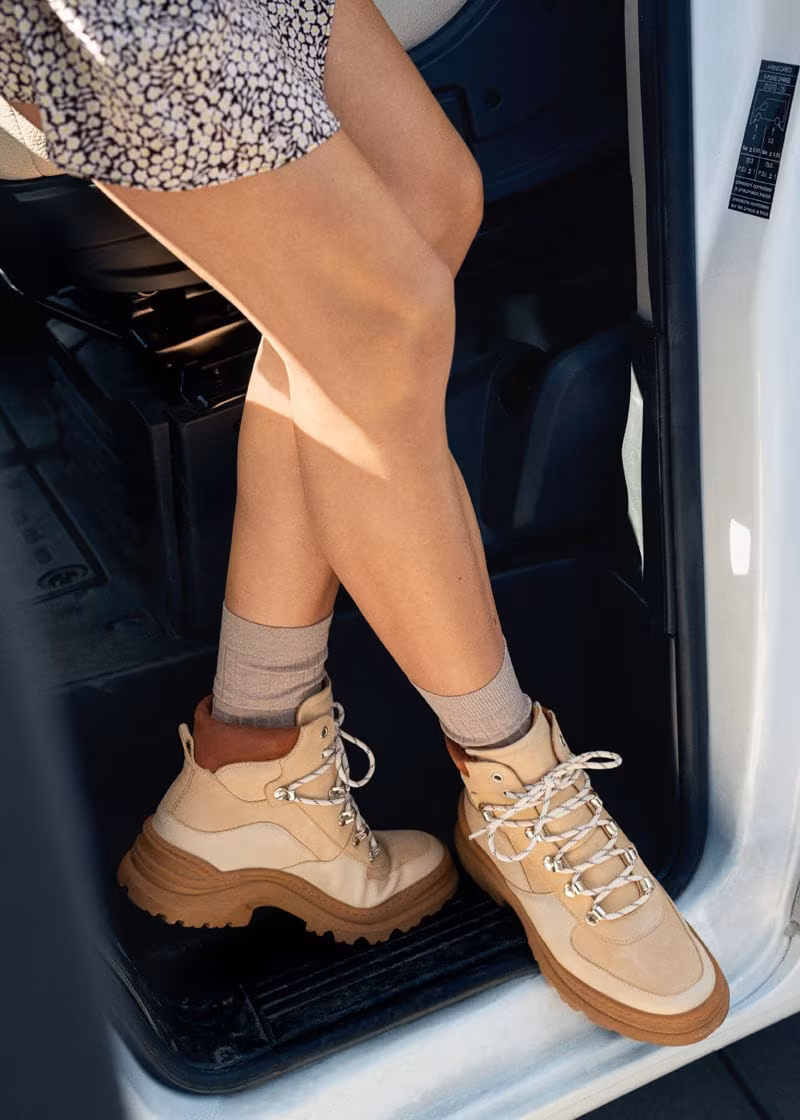 & Other Stories Chunky Platform Hiking Boots