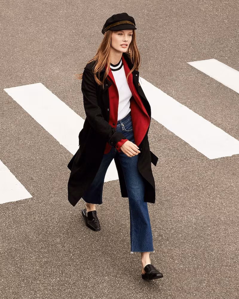 Rag & Bone Eunice Belted Wool Snap-Front Coat