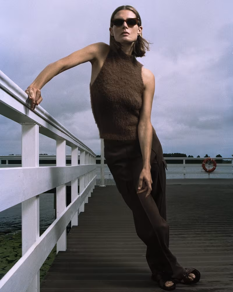Versace Knitted Turtleneck Top