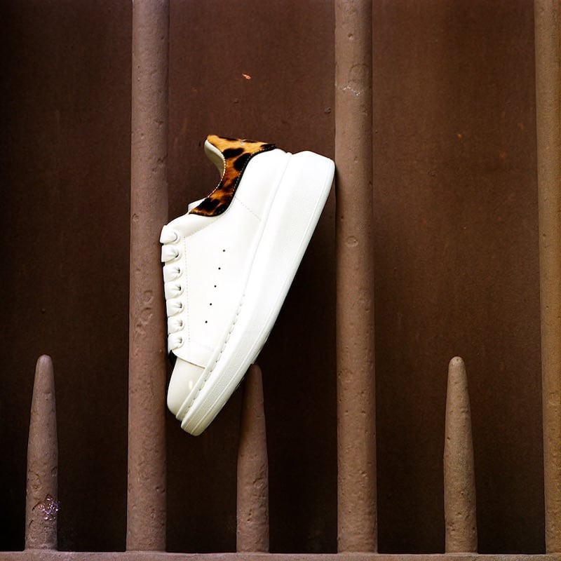 Alexander McQueen 40mm Leather & Ponyskin Sneakers