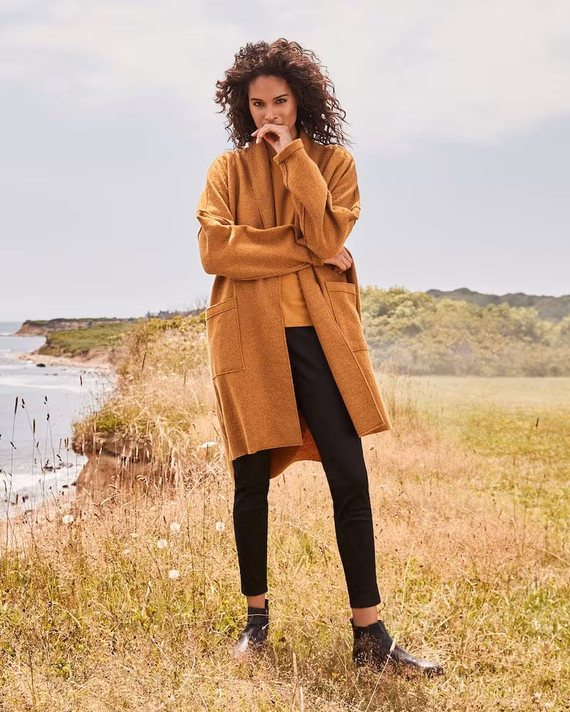 Eileen Fisher Boiled Wool Long Kimono Jacket