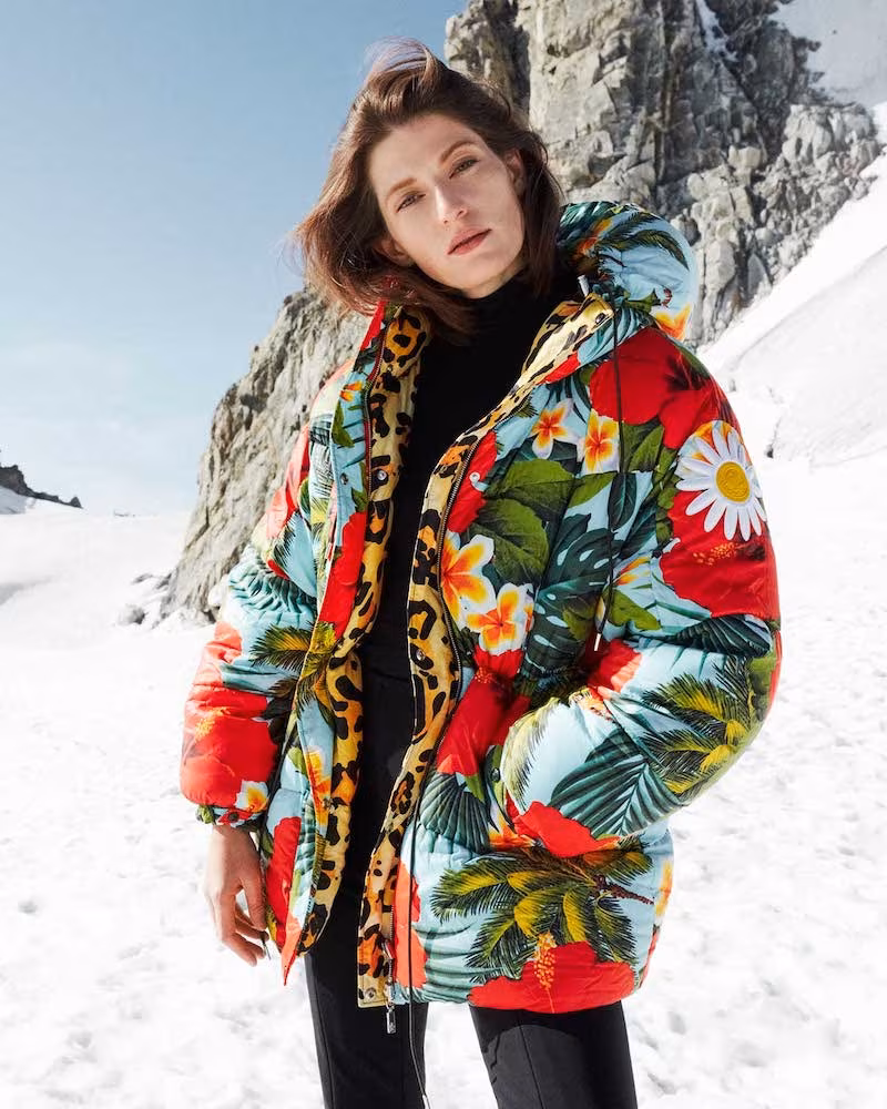 0 Moncler Genius Richard Quinn Mary Tropical-Print Down Jacket