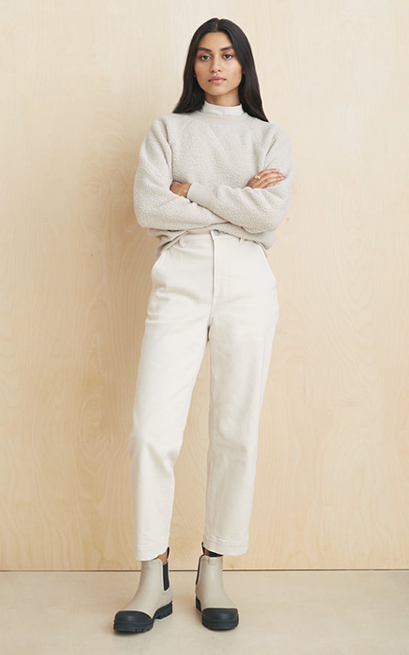 Everlane The Luxe Cotton Mock Neck Top