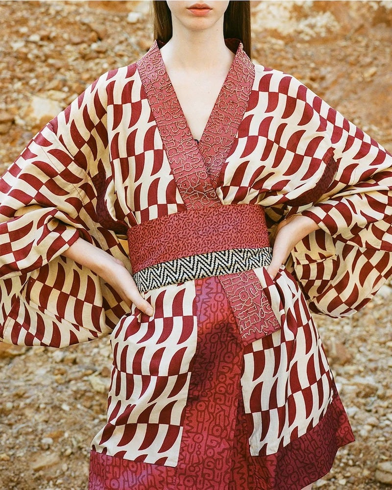 I was a Sari LVR Exclusive Hand-Embroidered Kimono