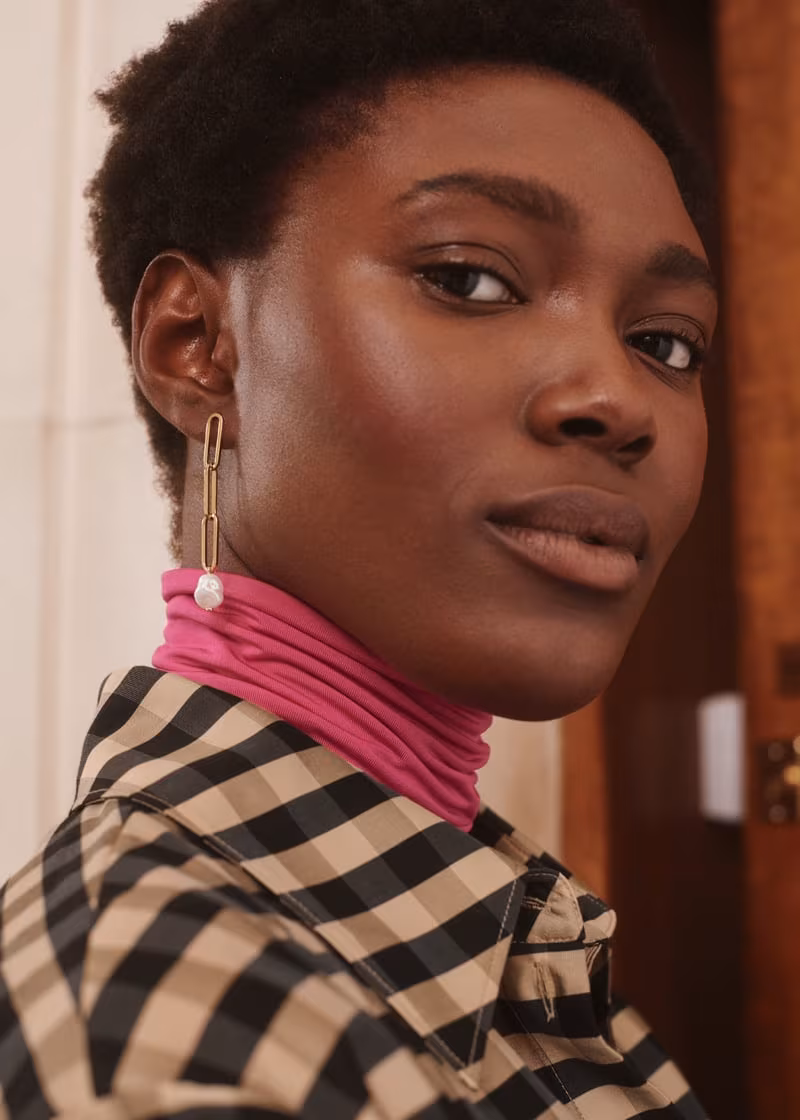 & Other Stories Dangling Pearl Pendant Earrings