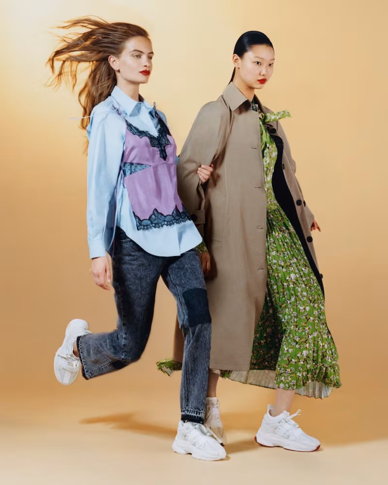 Pushbutton Convertible Layered Cotton-Poplin, Silk-Charmeuse and Lace Shirt