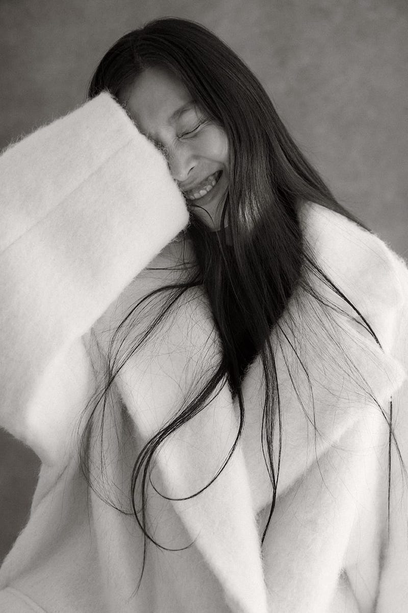 Raey Double-Breasted Wool-Blend Blanket Coat