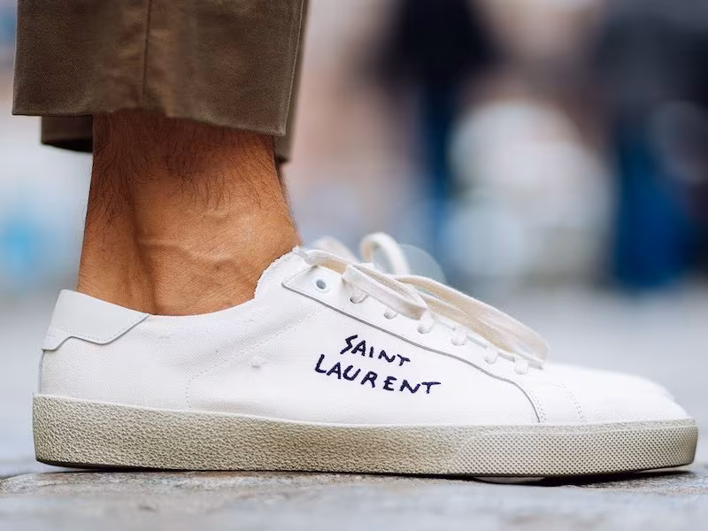 Saint Laurent Court Classic Embroidered Logo Sneaker