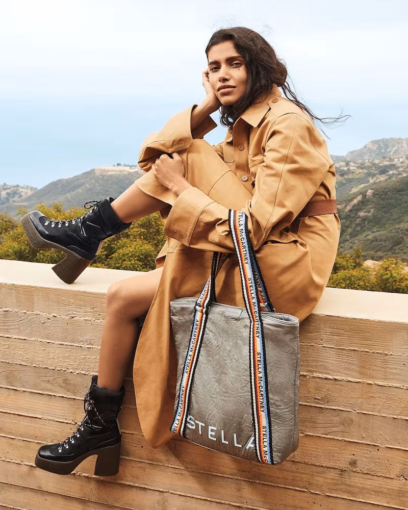 Stella McCartney Logo Padded Nylon Medium Tote Bag