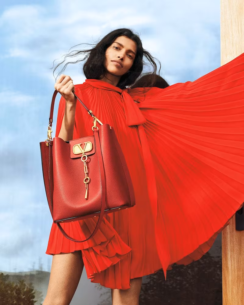Valentino Garavani VLOGO Escape Small Leather Hobo Bag